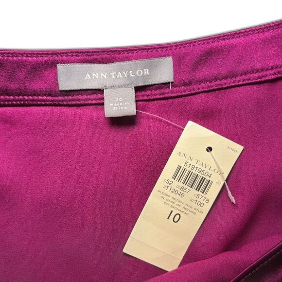 NWT Ann Taylor Mauve Silky Mermaid Skirt Size 10 - Picture 3 of 4